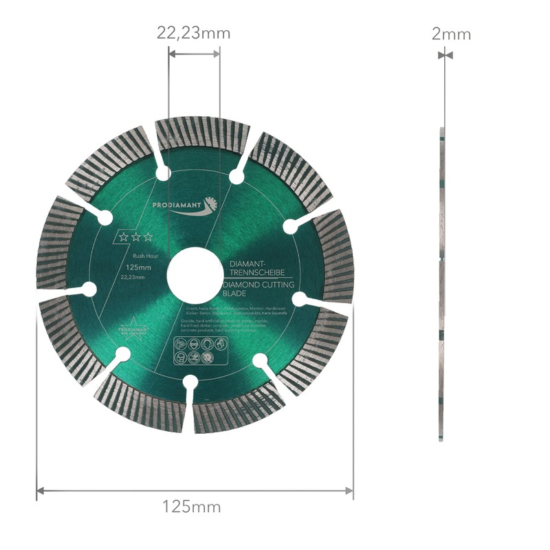 PRODIAMANT RushHour Diamond Cutting Disc 125 mm for Concrete and