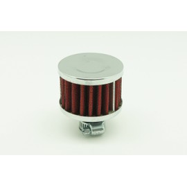 Autobahn88 Mini filtro de ventilación del cárter de entrada de aire, 12 mm (1/2") (rojo)
