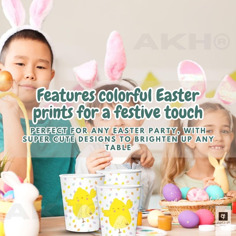 AKH® Easter Paper Cups | Pack of 16 | 9oz