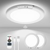 wowatt 2Pcs Battery Operated Ceiling Lights Rechargeable Motion Sensor Light