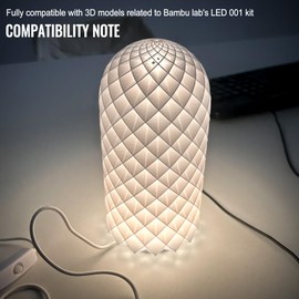 3D Printer LED Lighting Kit 001 by Bambu Lab - Multicolor Customizable Nightlight Accessory, Compatible with Bambu Lab Models, Easy Assembly, Inspiring Creativity