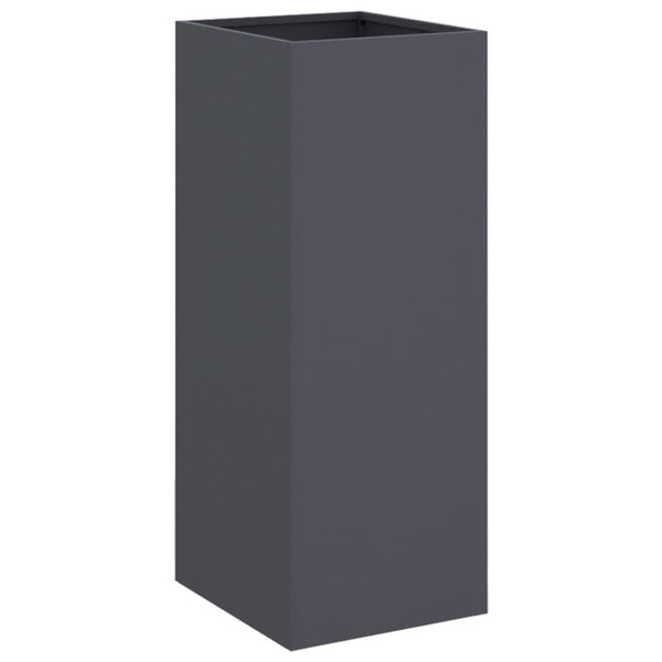 vidaXL Cold-Rolled Steel Planter - Anthracite Rectangular Raised Garden Bed