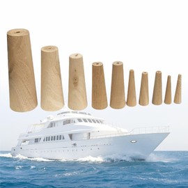 Pack of 10 Marine Boat Conical Thru Hull Soft Wood Plugs Emergency Stop Gap Assorted 1/5 Inch to 1 3/5 Inch 7 Different Sizes