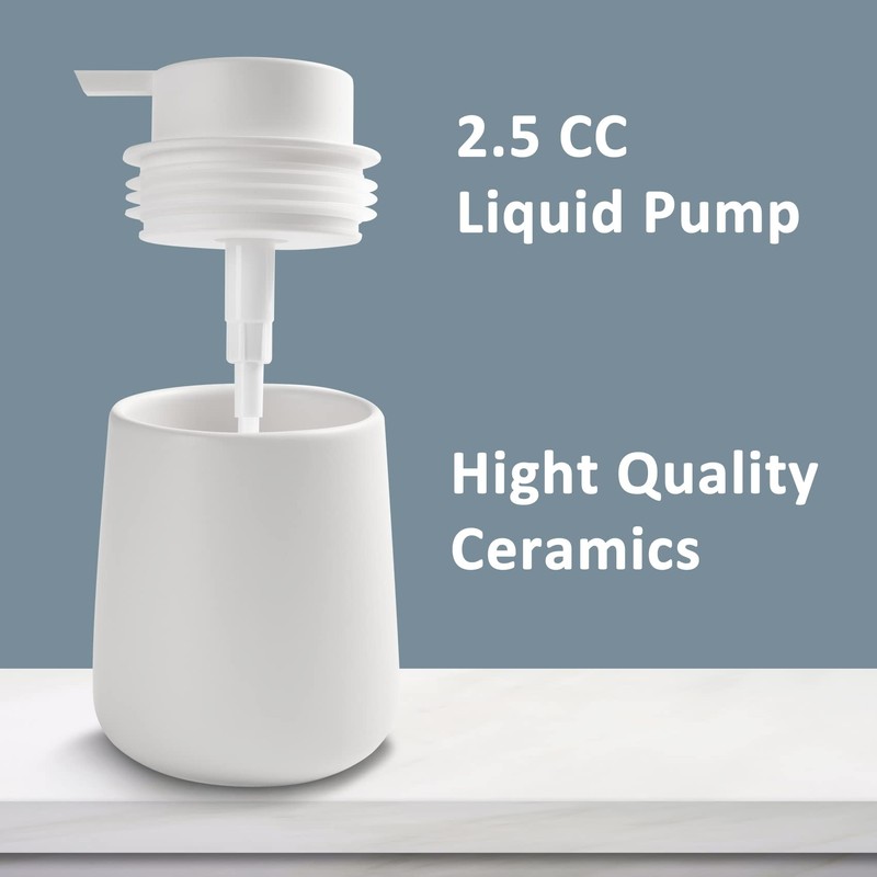TOOZFO Soap Dispenser Ceramic with Easy-to-Press Pump Hand Lotion Liquid