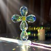 QFkris Standing Cross Crystal Crosses Figurine Tabletop Crosse for Home