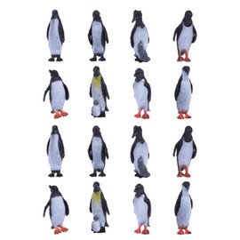 Kisangel 16pcs Penguin Figurine Realistic Ocean Animal Model Polar Arctic Animal Figure Antarctic Statue for Home Decor