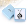 XIXLES Saint Christopher Necklace For Men 925 Sterling Silver Black