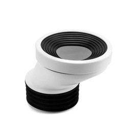 QWORK® 50mm Toilet Offset pan Connector PVC Waste Pipe Connector