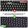 2PCS Russian Keyboard Stickers, Russian-Englsih Keyboard Letters Replacement Stickers White