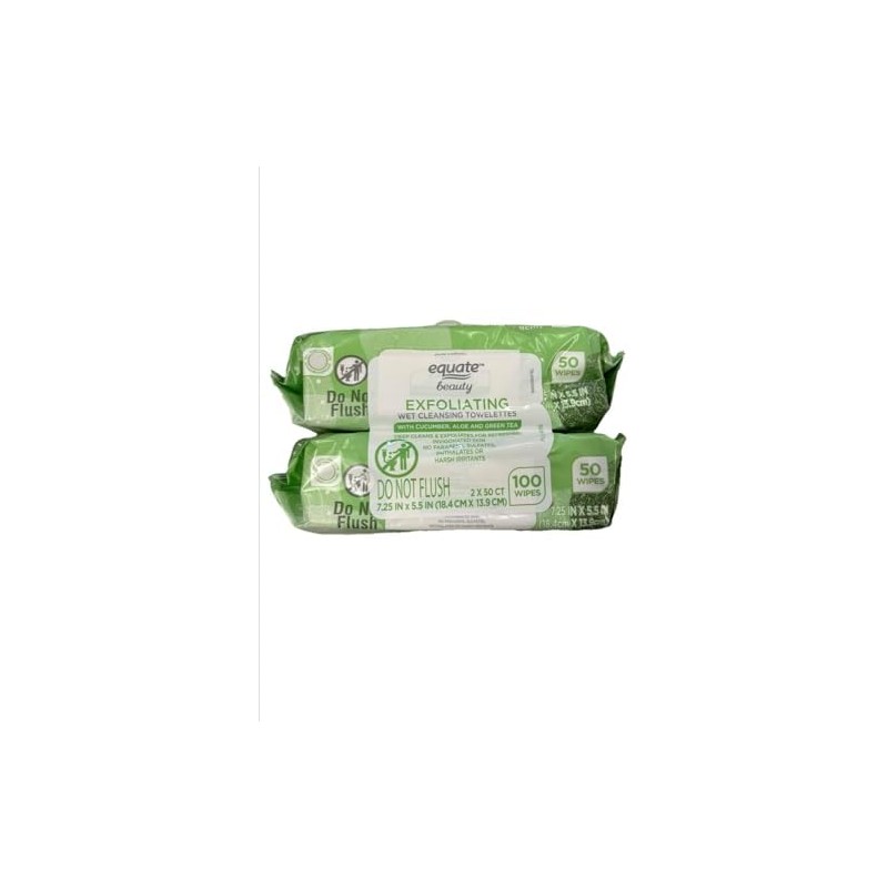 Equate Belleza Exfoliante Facial 120 Unidades Paquete de 2