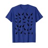 Black Solid Triangles Print Geometric Patterns T-Shirt