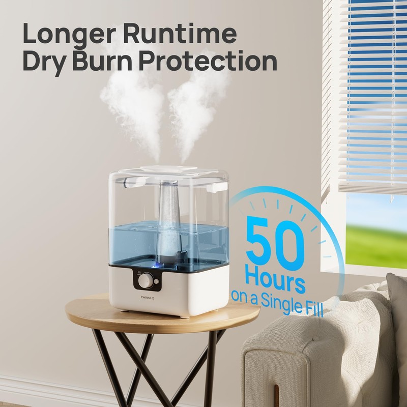 CHIVALZ 6L Humidifiers for Bedroom Large Room Home, Cool Mist