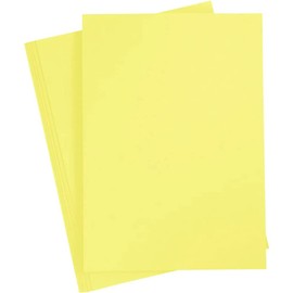 20 Yellow A4 180gsm Card Sheets for Crafts