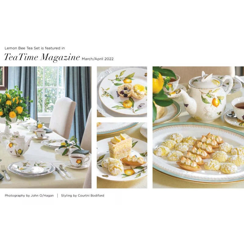 Grace's Teaware Grace Teaware Lemon Bee Fine Porcelain 3-Piece Tea