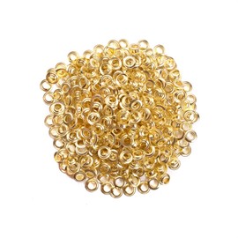 King Pieces 1000pcs Gold Grommets 1/4 Inch (6mm) Washers and Grommets Kit for Grommet Tool, Banner & Posters Metal Grommets Eyelets for Fabric Clothes Leather Belt Punching