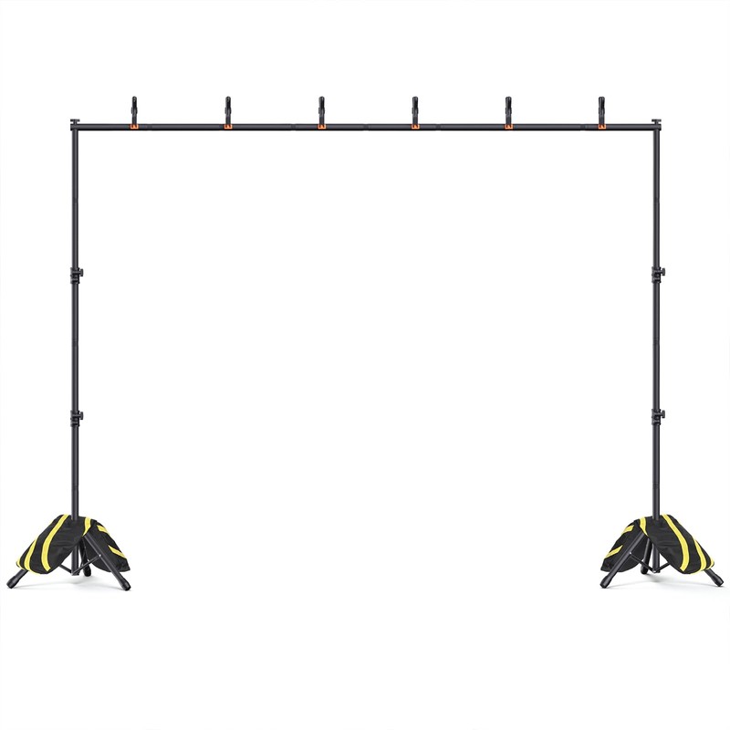 Forlogic Backdrop Stand 10x7.5ft(WxH), Heavy Duty Adjustable Photo Back Drop