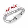Wideskall® 3.5" Heavy Duty Metal Screw Lock Carabiner Hook Snap