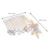 FOMIYES Hair Comb Snowflake and Rhinestones Alloy Insert Stylish Side