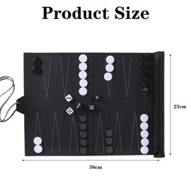 Backgammon Game Set, 10 Inch Classic Backgammon Travel Set, for Children and Adults