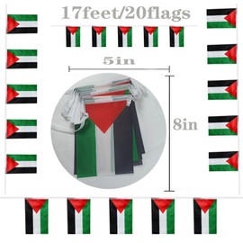 FFILL Palestine Banner Flag, Palestine Mini Flag Small Banner, for Party, Shops and Bars Decorations, And International Day Celebrations (Palestine)