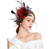 ELLYDOOR Mesh Fascinators for Women Sinamay Derby Headband Wedding Tea