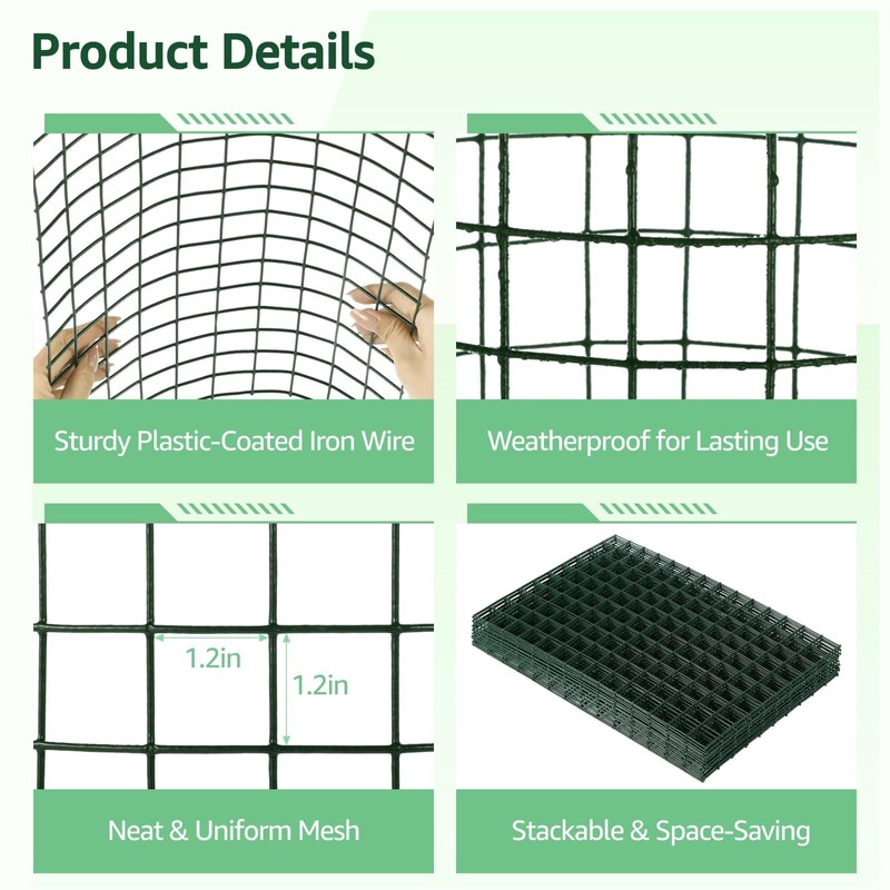 36 Pack Plant Protective Mesh, Plant Protector from Animals, Metal