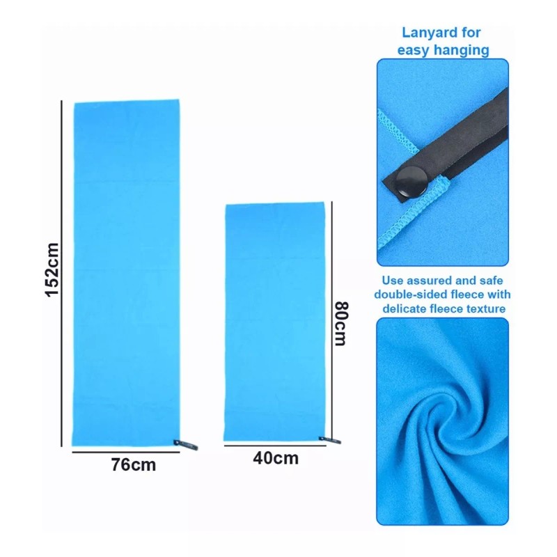 Mack222 Toalla Baño Viaje De Microfibra De Secado Rápido, 2