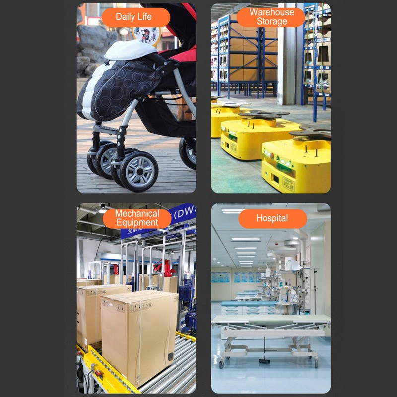 Nylon Caster 4in Fixed Plate Caster Wheel Heat Resistant for