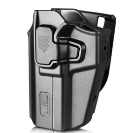 KDTAC Universal OWB Holster, Holds Over 100 Pistols, Index Finger Release System, Adjustable Retention, Fits Canik/FN/Walther/Browning/S&W/Sarsilmaz/Sig/Girsan/Stoeger/Bersa/1911, Left Hand Holster