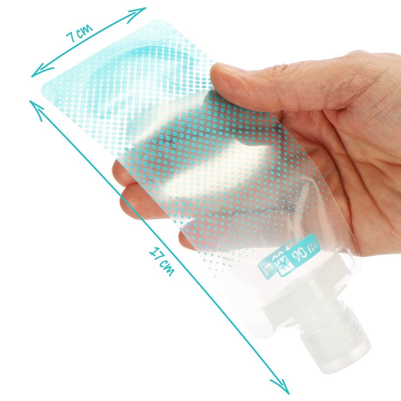 com-four® 4 x Travel Bottles for Filling 90 ml -