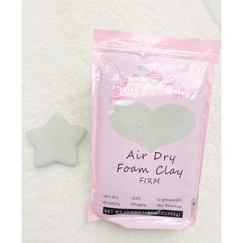 Glittz And Glue Air Dry Foam Firm Clay (Light Grey)