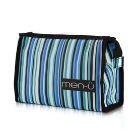 men-ü Stripes Toiletry Bag (Black Green Blue)