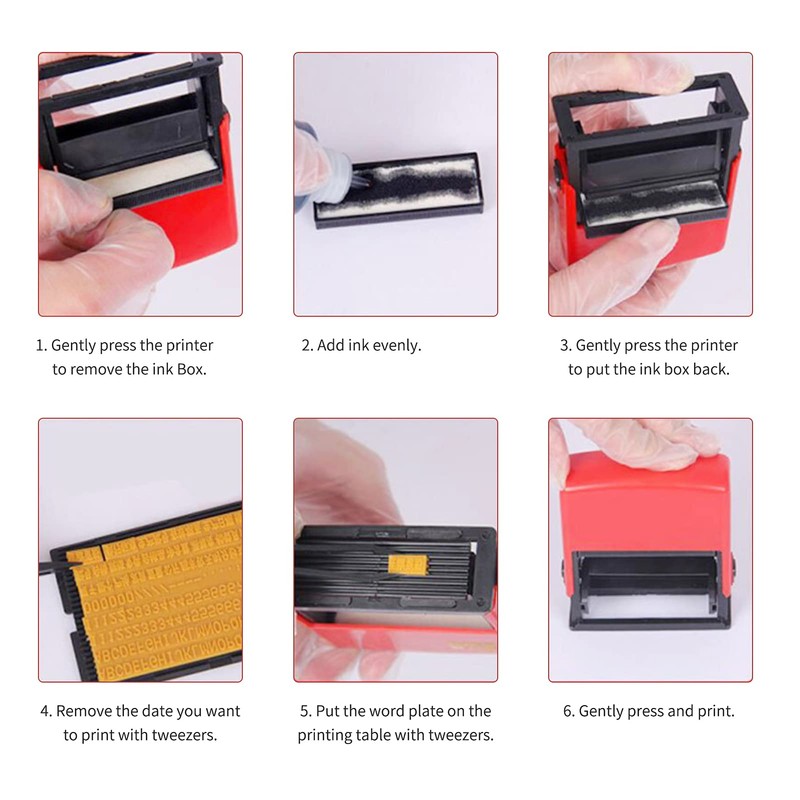 Date Stamp,Portable Handheld Coding Machine Manual Date Stamp Printer Ink