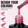 TOMICCA UV Nagellack Glitzer Rosa Set, 4 Farben Transparenter Rosa