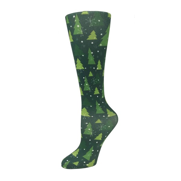 Cutieful Therapeutic Graduated 8-15 mmHg Compression Socks - Christmas (For Evergreen)
