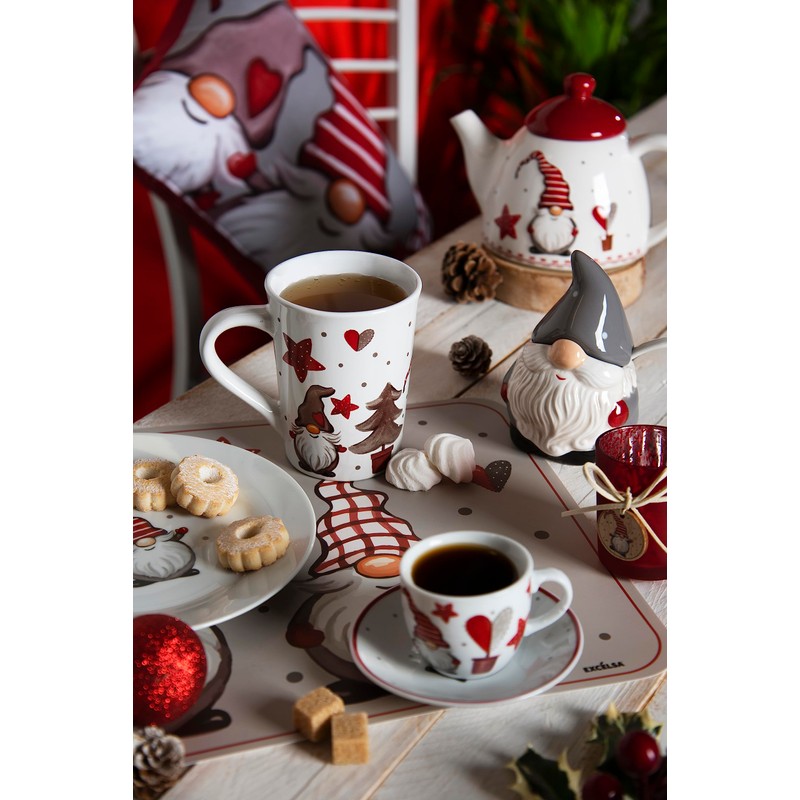 Excelsa Gnomo Christmas Ceramic Sugar Bowl