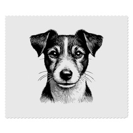 2 x 'Jack Russell Dog' Microfibre Lens/Glasses Cleaning Cloths (LC00029786)