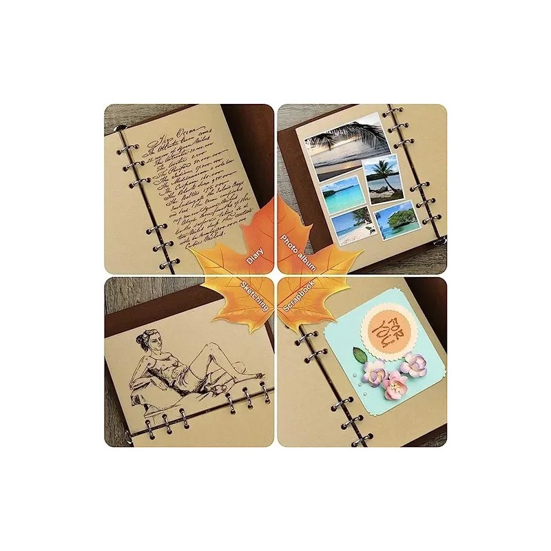 Tiri Libreta Vintage De Piel Grande A5, Dibujo, Creativo