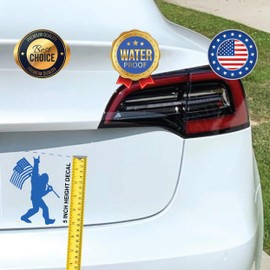 A&L Creative Bigfoot Rock On American Flag Decal-White