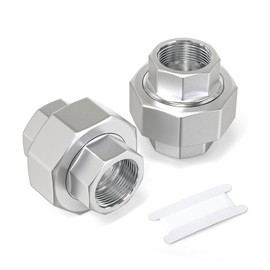 TAISHER 2 PCS 304 Stainless Steel Union，3/4" BSP Female Cast Pipe Fitting