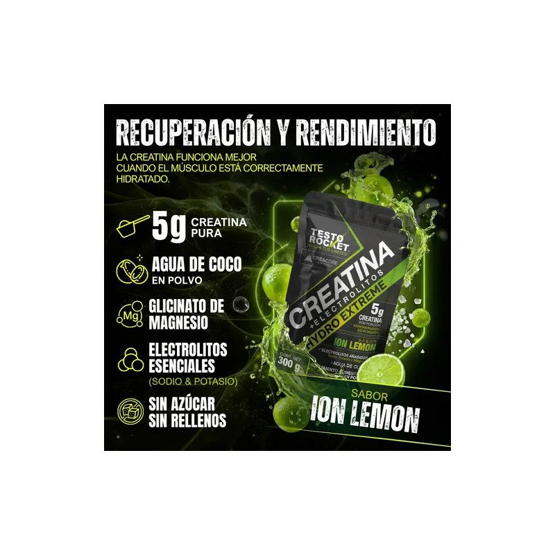 Creatina Electrolitos, Vitaminas Testo Rocket
