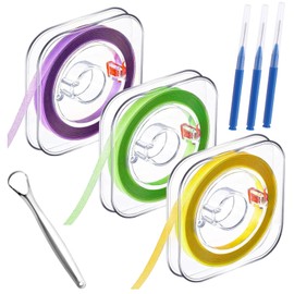 3 Bands, Tooth Sandpaper, Polishing Strips, Interdental Sandpaper, Polishing Strips, Tooth Sandpaper, Easy to Use and Portable, for Deep Cleaning of Oral Hygiene (4 mm x 6 m)