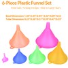 6 Pcs Plastic Funnel Set - Mini/Small/Large Funnels Set for