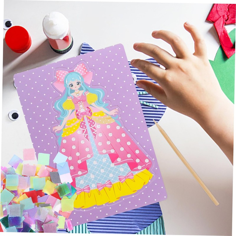 Angoily 5 Sets Creative DIY Puncture Painting Kit Banquet Dress