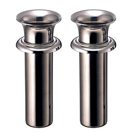 Grave Flowers, Stainless Steel, Medium Insert, with Brim, Tube Diameter: 1.9 inches (48 mm) (Large), Ring Bottom Depth: 5.7 inches (145 mm), Set of 1 to 2 (N-48 (Large)