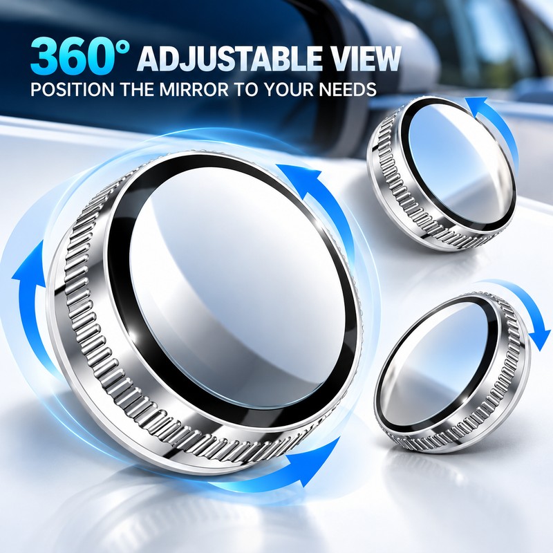 2-Pack Wide Angle Blind Spot Mirrors for Cars – 360°