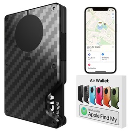 ETOFIXEE Men's Slim Wallet Carbon Fibre with Built-in Airtag Chip, More Protection for Your Wallet, It Is For A Man Wallet Gift, black, Minimalist