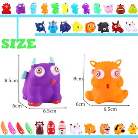 Funny Monster Pinch Toy Stress Relief Toys,2pc Monsters Orange Purple Popping Worm Stress Toy,Fidget Squishy Squeeze Toy with Pop Out Eyes for Kids Adults Autistic Birthday Gifts,Xmas Stocking Fillers