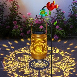 TEDOF Cardinal Solar Lanterns Outdoor Waterproof,Cardinal Mothers Day Gifts for Women,Men,Metal Solar Garden Lights for Yard,Patio,Lawn,Tabletop,Pathway,Landscape,Garden