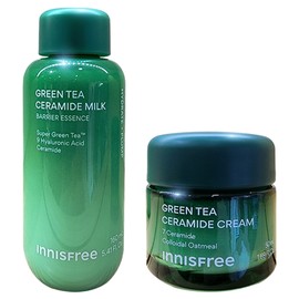 Innisfree Green Tea Ceramide Milk Essence 160ml + Cream 50ml 2 types / 이니스프리 그린티 세라마이드 밀크 에센스 160ml+크림 50ml 2종구성